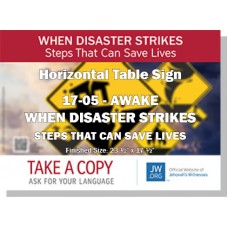 HPG-17.5 - 2017 Edition 5 - Awake - "When Disaster Strikes - Steps That Can Save Lives" - Table